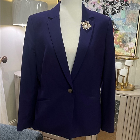 Tahari Elegant Purple Blazer Size 12 - Picture 1 of 8